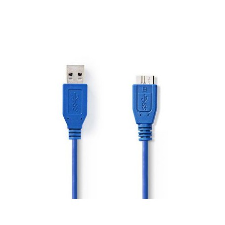 CAVO USB 3.0  A maschio - MICRO B maschio  0,5m Blu