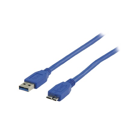 CAVO USB 3.0 A MASCHIO - MICRO B MASCHIO TONDO 1mt BLU