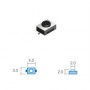 TACT SWITCHS SMD 3.0 x 4.0mm, altezza totale 2.0mm