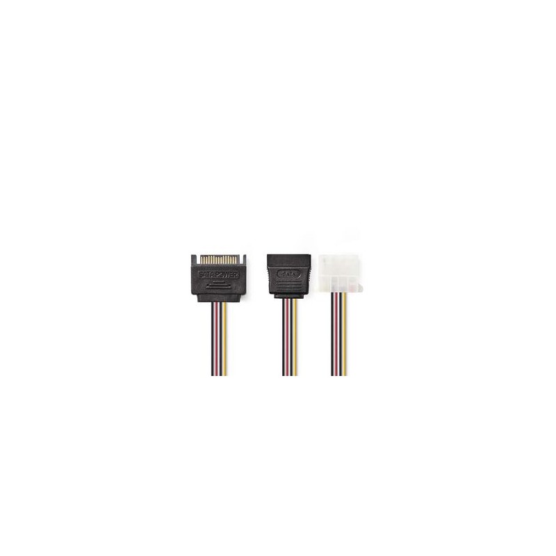 Cavo Alimentazione SATA 15 Pin Maschio A Doppia Femmina - Da 4P A 2xSATA - Foto 2