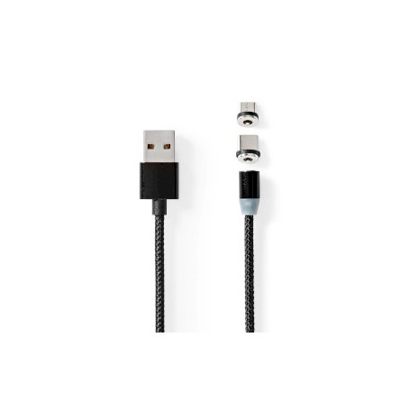 CAVO USB 2.0  USB-A maschio  USB Micro-B maschio - USB-C™ Maschio  No Data Transfer  Placcato nickel 2 mt