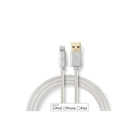 Lightning Cavo USB 2.0  Connettore Apple Lightning a 8 pin  USB-A maschio  480 Mbps  Placcato oro  3 mt