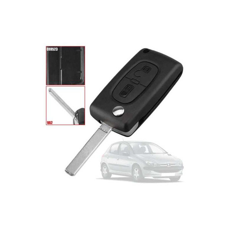 LLavero De Coche Con 2 Botones Para Citroen C1 C2 C3 C4 Saxo Picasso Xara Picasso