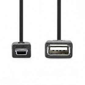CAVO ON-THE-GO USB 2.0 MINI 5 PIN MASCHIO - A FEMMINA 0.2m