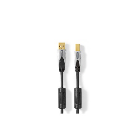 Cavo USB 2.0  USB-A Maschio  USB-B maschio  2.5 W  480 Mbps  Placcato oro  1.80 m