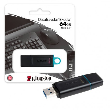 DTX FLASH DRIVE USB 3.2 DATATRAVELER EXODIA 64 GB