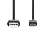 CAVO USB 2.0 TIPO B MASCHIO - A MASCHIO 1mt NERO