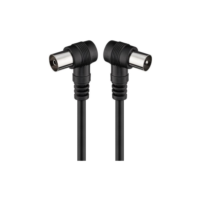 Cavo Coassiale Goobay 11520 Ad Angolo 90&deg; - 1.5m Bianco Con Doppia Schermatura 70 DB