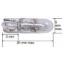 6-7V-0,166A-1,0W T5 LAMPADINA MINIATURA -ROHS-CONFORME-