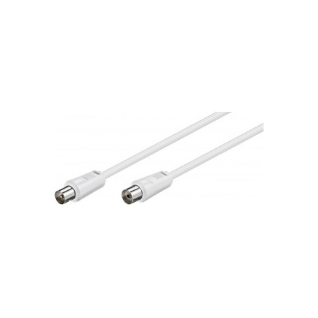 Cavo coassiale antenna 9.5 mm,M-F, 10,0 m, Bianco