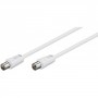 Cavo coassiale antenna 9.5 mm,M-F, 10,0 m, Bianco