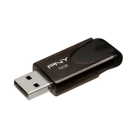 FLASH DRIVE USB 2.0 16GB PNY ATTACHé 4 FD16GATT4-EF NERO