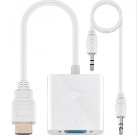 ADATTATORE HDMI TIPO A MASCHIO A VGA FEMMINA CON AUDIO