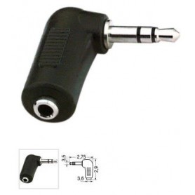 ADATTATORE AD ANGOLO DA SPINA 3,5 STEREO A PRESA 3,5 STEREO
