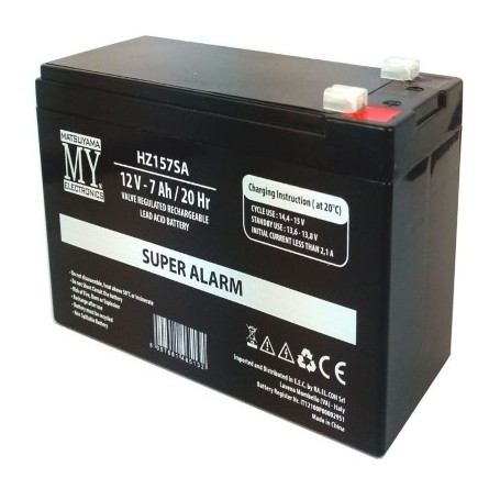 Batteria piombo 12V 7Ah spec. impianti allarme