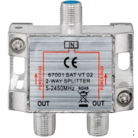 Splitter a 2 Vie da 5 a 2400 Mhz