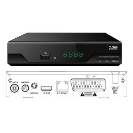 XOVT0001 Ricevitore digit. DVB-T2 HEVC H.265 HDR HDMI-SCART