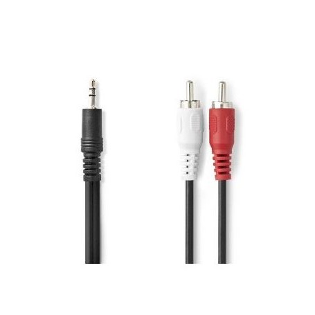 Cavo audio stereo 3,5 mm maschio 2x maschio RCA Placcato nickel 10.0 m