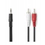 Cavo audio stereo 3,5 mm maschio 2x maschio RCA Placcato nickel 10.0 m