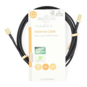 Cavo Antenna SMA maschio SMA femmina Placcato oro 50 Ohm 2 mt
