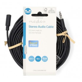 Cavo audio stereo 3,5 mm maschio 3,5 mm femmina Placcato nickel 10 m