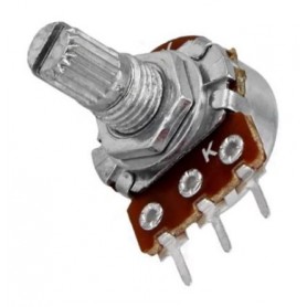potenziometro lineare1K ohm albero da 20mm con dadi e rondelle
