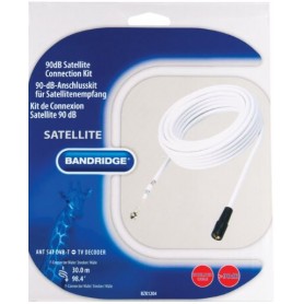 Kit Cavo Antenna Connettore F Bianco 30 mt