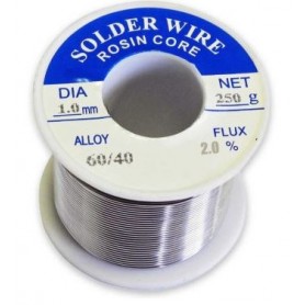 Stagno per saldatura Sn60/Pb40 flux 2%  1,0mm 250gr