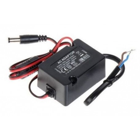 ALIMENTATORE 12V 1,5A RESINATO senza spina per videosorveglianza