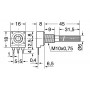 POTENZIOMETRO LINEARE 6MM PLASTICA 470KOHM 0,25W