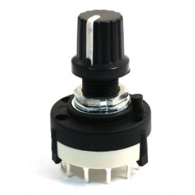 COMMUTATORE ROTATIVO 2 POLI 6 POSIZIONI