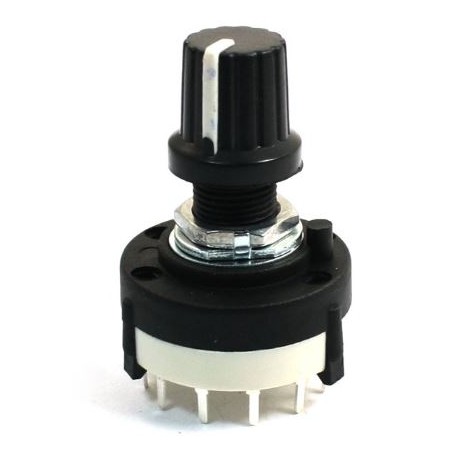 COMMUTATORE ROTATIVO 2 POLI 6 POSIZIONI