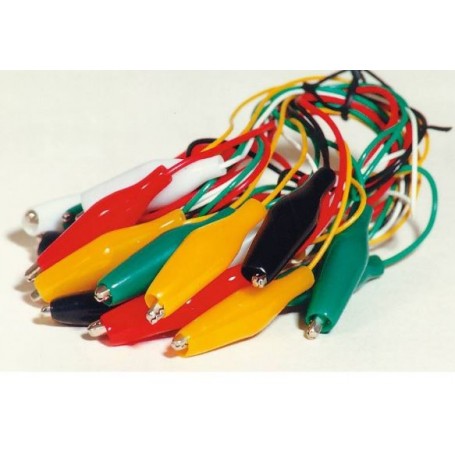 JR 9304 - SET 10 COPPIE DI CAVETTI CON SPINE COCCODRILLI 31 mm 304320