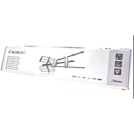ANTENNA DIRET UHF 21-48 FILTRO 5G GUADAGNO 13DB COLORE BIANCO ENERGYX BY TELEVES