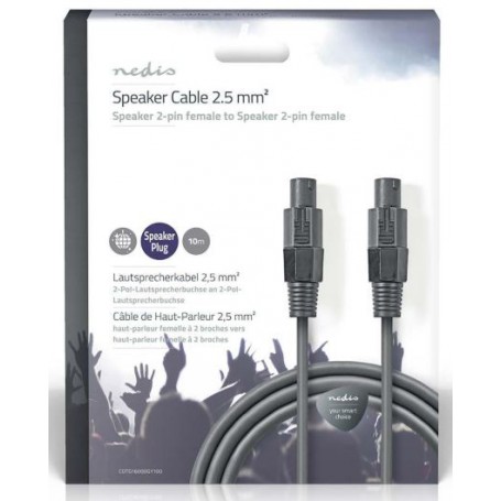 Cavo per Altoparlante 48 x 0.20 mm Rame 10.0 m Tondo  PVC  Grigio Scuro