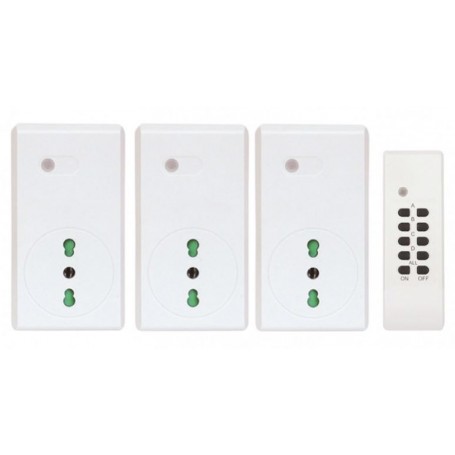 SET 3 PRESE TELECOMANDATE SPINA 16A PRESA BIPASSO