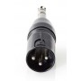 Adattatore XLR a 3 pin maschio 6,35 mm maschio Placcato nickel nero