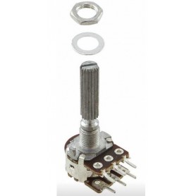 100K-0,06W Potenziometro rotativo stereo logaritmico 6 mm