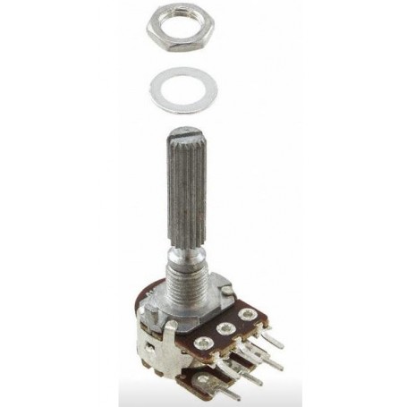 100K-0,06W Potenziometro rotativo stereo logaritmico 6 mm