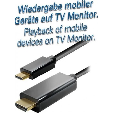 Cavo USB C spina  HDMI spina 4k UHD @ 60 Hz Plug & Play1,0m