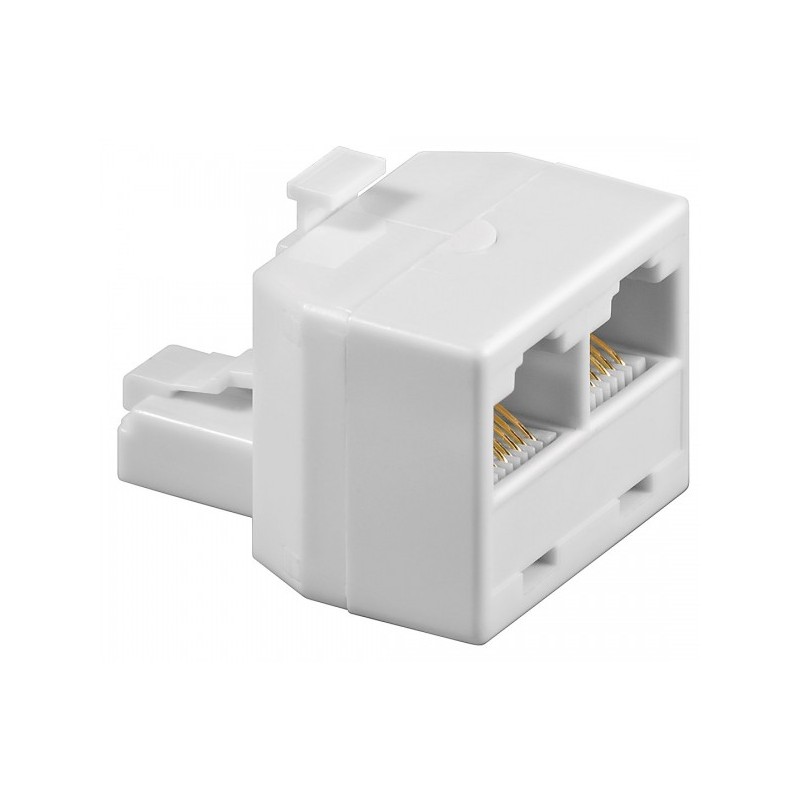 2X ADATTATORE SPLITTER Sdoppiatore Cavo Rete LAN 1x RJ45 2x Presa - Foto 8