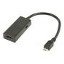 ADATTATORE MHL USB 5-PIN MICRO B MASC.– USCITA HDMI + USB MICRO B FEMM. 0,20mt