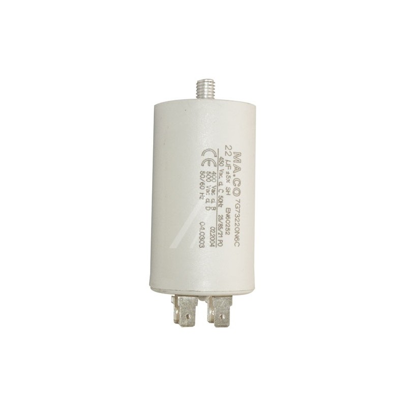 Condensatore Di Avviamento 3 µF 400V Per Lavastoviglie - Ricambio Compatibile Whirlpool, Thomson, Brandt, Bauknecht (Ref. 481212118129)