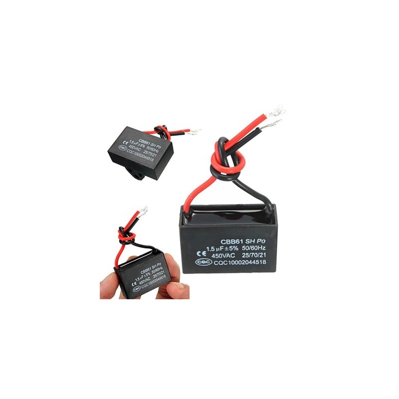 Condensatore Garanzia Avviso Prop 65 Condensatore Di Ricambio Per Ventilatore A Soffitto Hampton Bay 4uf+5uf+6uf 5 Fili - Tipo CBB61, HQRP, 250VAC - Foto 9