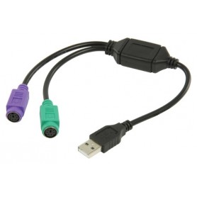 CAVO DA 0,30 mm USB 2.0 MASCHIO A – 2x FEMMINA PS-2