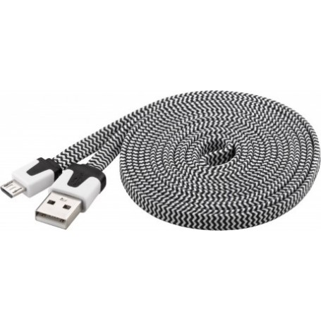 CAVO DA USB A MICRO USB 1 mt BIANCO-NERO