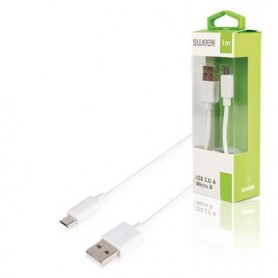 CAVO USB 2.0 USB A Maschio - MICRO B Maschio 1 m Bianco