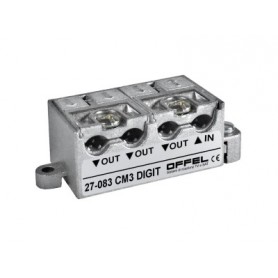 Konig FC-COMB-SAT-KN Miscelatore SAT/UHF/VHF Con Power Pass, Connettori F Femmina, Acciaio