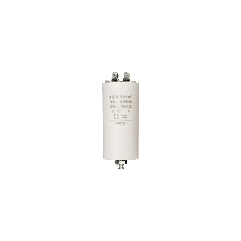 Condensatore CBB60 30uF 450V - Per Avviamento Motori, Pompe, Frigoriferi, Con Cavi