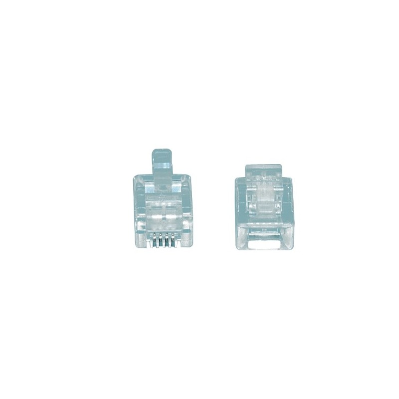 SIENOC Connettore RJ11 6P/4C, Connettori plug per RJ11 4 pin cavo telefono da 100pz